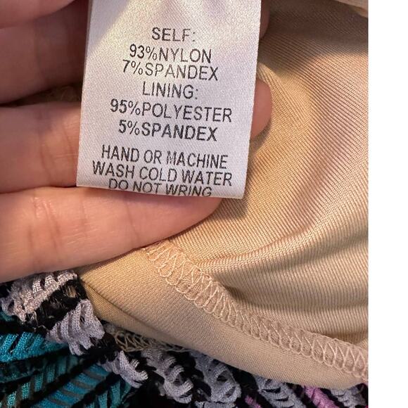 Blanc Clothing colorful one shoulder one sleeves body con dress size Small - Picture 5 of 10